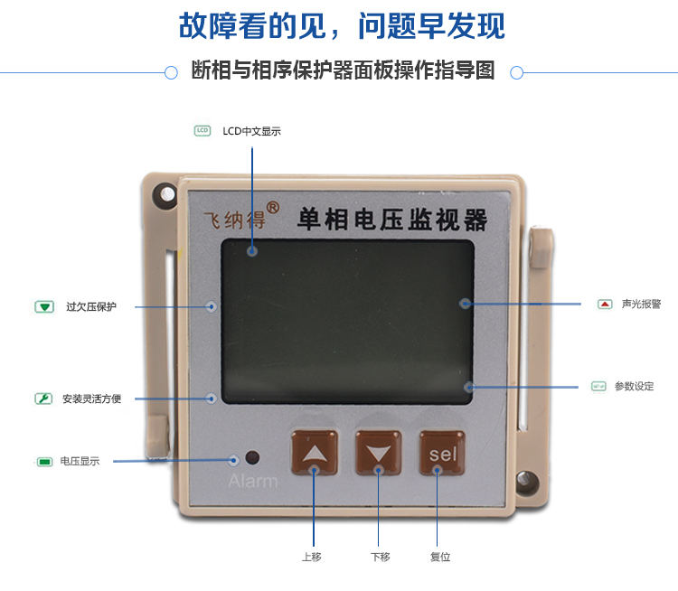 单相过欠压保护器操作指导图